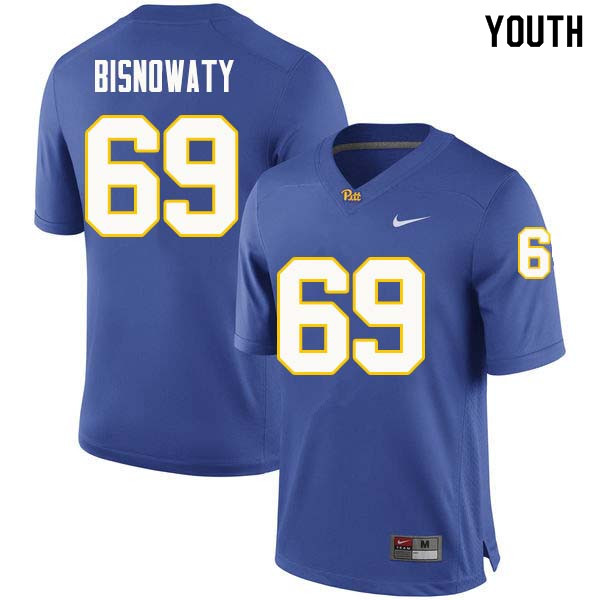 Youth #69 Adam Bisnowaty Pittsburgh Panthers College Football Jerseys Sale-Royal